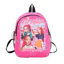 Hasbro 1个卡通K-POP：女巫狩猎少女组合学生背包，时尚印花儿童大容量书包 - 彩色 - 查看 8