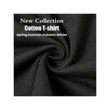 Camiseta con estampado gráfico, manga corta y cuello redondo, top casual para verano y primavera, ropa de mujer - [Negro] - Ver 3