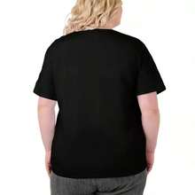 Moda a la Moda NUEVO Si mi boca no lo dice, mi cara lo hará - Camiseta sarcástica y divertida para mujer, talla grande, con estampado gráfico - Estilo callejero vintage, unisex, de algodón, manga corta, cuello redondo, playeras de mujer - Negro - Ver 2