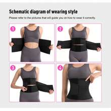 Leopard Print Waist Trainer For Women, Adjustable Tummy Control Workout Belt - Elastic Leopard Print Rose Red - View 7