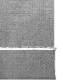 Modena Scandinavian Washable Chenille Rug With Fringes, Non-Slip Backing For Hallway, Living Room - Dark Grey - View 7