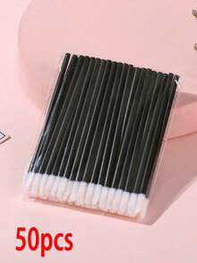 50/100/200pcs Eyelash Brush, Lip Brush, Lip Gloss Brush, Makeup Beauty Tools - Multicolor - View 5