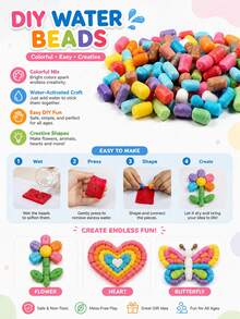Magic Beads: Party Favors - DIY Craft Materials Suitable For Children, Perfect For Birthday Parties. Make Your Own Hydrating Corn Beads - Magical Handmade Beads For Kids. These Colorful, Educational Construction Toys Are Great For Classroom Crafts, Party Favors, And Family Fun. - Multicolor - View 8