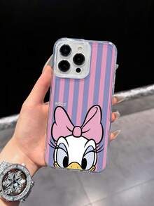 Miniso Funda de teléfono con cobertura completa y estampado de Daisy Duck de Disney, compatible con iPhone 17 Pro Max, 17, 16 Pro Max, 15 Pro Max, 16 Pro Max, 14, 13, 12, 11, 14 Pro, 15 Plus, 12 Pro, 16 Plus, XS, 14 Pro Max, 13 Pro y otros modelos, diseño de dibujos animados lindo - Multicolor - Ver 2
