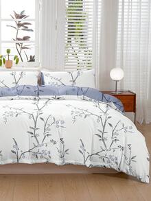 Bộ ga trải giường 3 món họa tiết cành hoa được làm từ chất liệu sợi siêu mịn cao cấp, cực kỳ mềm mại và thoáng khí, phù hợp cho mọi mùa, có thể giặt máy, không dễ phai màu, không xù lông, chống co rút, chống nhăn, trang trí phòng ngủ theo phong cách Bohemian/Nông trại/Hiện đại tối giản, dễ bảo quản, phù hợp với giường cỡ King/Queen/giường đôi/giường đơn, lý tưởng cho nhà ở, ký túc xá, căn hộ, phòng khách, nhà nghỉ dưỡng, phòng cho thuê và làm quà tặng. - Nhiều màu - Xem 1
