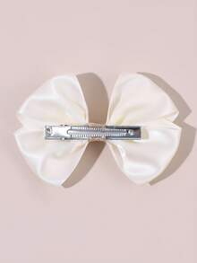 2pcs White & Gold Moon Star Print Bow Hair Clips For Girls, Cute Fashion Barrettes, Alligator Clips & Hair Clips, Casual, Party & Daily Wear Hair Accessories - Multicolor - View 6