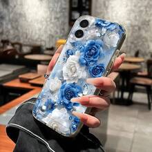 Floral & Butterfly Jewelry Design Phone Case Compatible With IPhone 17, 16, 15, 14, 13, 12, 11 Pro Max, X, XS, XR, XS Max, 7, 8, 6, 6S Plus, 16E, Cartoon Transparent Anti-Fall Full Coverage TPU Phone Case, Minimalist Fashion Shock-Proof Soft Shell Protective Cover - Clear - View 5