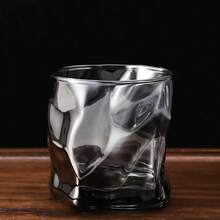 1个不对称造型耐热玻璃杯，独特设计，美观大方，适用于盛装水、啤酒、咖啡 - 彩色 - 查看 11