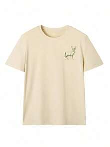 Camiseta Oversize de Fe Cristiana para Mujer, Cómoda Camiseta de Cuello Redondo con Gráfico de Ciervo de Montaña y la Frase "Gloria de Dios" y Versículo del Salmo 42:1, Ropa Urbana de Estética Religiosa Viral en , Ideal para Iglesia, Senderismo, Reuniones Familiares y Uso Diario Casual de Verano - Albaricoque - Ver 3
