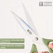 Extra Long Stainless Steel Scissors - Kitchen Shears, Essential Accessory And Tool For Grilling, Suitable For Cutting Roasted Meat, Poultry And Vegetables, Stainless Steel Blades - Extended Blade, Ergonomic Handle For Women - Stainless Steel Kitchen Scissors - View 6