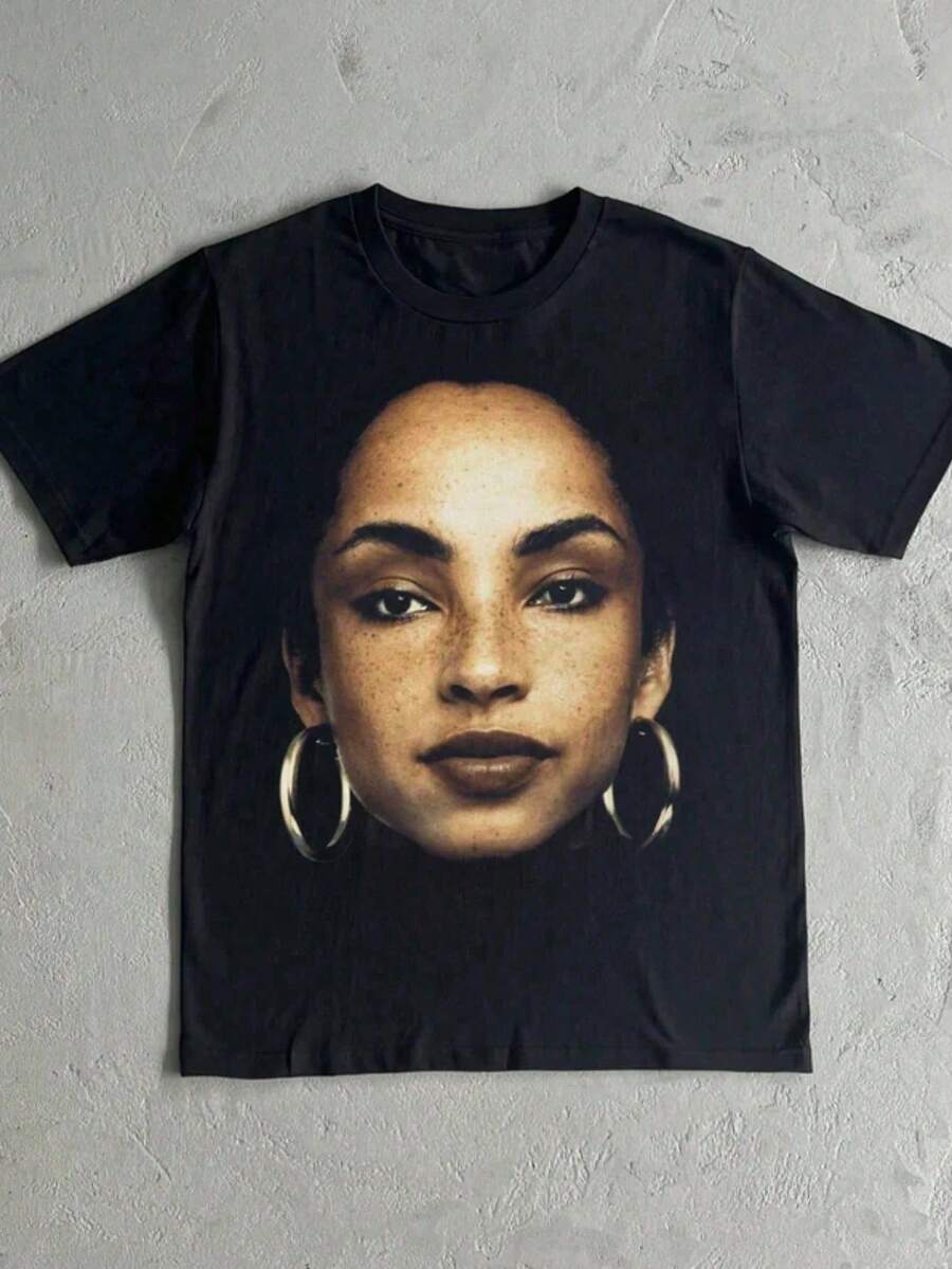 Las camisetas más vendidas de 2026SADE ADU T-SHIRT - Graphic Sade Adu Heavy Cotton Tee Shirt,2025 New Loose T-Shirt With Cartoon Pattern Short-Sleeved Cute Tops Girly And Versatile Home Wear Tops, Suitable For Home Life, Travel, Girlfriends, Couples,Suitable For All Seasons, Christmas Outfits,Camisetas gráficas del Mundial 2026,blusas para mujer,La elección perfecta para tus atuendos de San Valentín,afiliado ,camiseta masculina con gráfico divertido,Camisetas de K-Pop para hombre,blusas de niña,playeras niño,Camisetas de dibujos animados/anime - Negro - Ver 1