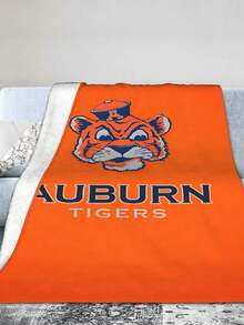 Auburn Merch Tigers Throw Blanket Warm Blankets Breathable Air Conditioner Blanket For Car Classic Outdoor Blankets For Picnic For All Season - màu đen - Xem 3
