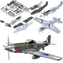 1/35比例塑料模型套件 - 霍克战斗机模型、美国P-51野马战斗机、英国喷火战斗机玩具 - 彩色 - 查看 7
