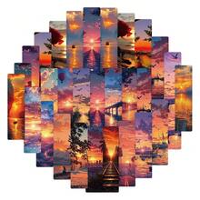 6/12/24pcs Sunset Landscape Bookmarks/Index Cards/Bookmarks, Artistic Paper Bookmarks, Decorative Cards For Novels, Textbooks, Reading Books, Random Styles - Rectangle - View 8