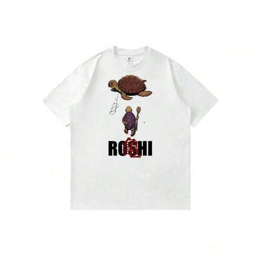 Camiseta de cuello redondoAkira-Dragon-Balls-Master-Roshi-And-Giant-Turtle 2026 Japanese Anime Men's T-Shirts Funny Cute Cartoon Women T-Shirt Short-Sleeved T-Shirts Graphic Tees Kawaii Printed T-Shirts Graphic T-Shirts Crew Neck 100% Cotton,Camiseta con estampado kawaii,Top de estilo urbano hip-hop,blusas para mujer,La elección perfecta para tus atuendos de San Valentín,afiliado ,camiseta masculina con gráfico divertido,Prenda masculina de moda - Blanco - Ver 1