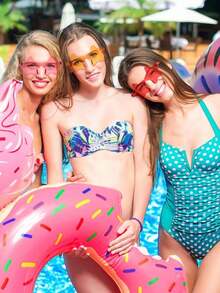 10pcs- Frameless Star-Shaped Transparent Glasses, Frameless Party Small Gifts, Frameless Glasses, Heart-Shaped Fashionable Glasses, Five-Pointed Star Frameless Glasses, Fun Candy-Colored Star Glasses Are Suitable For Graduation Gifts, Beaches, Summer, Swimming Pools, Birthday Party Supplies, Gift Bag Gifts (Random Colors) - Star Pattern - View 8