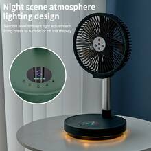 7200mAh USB Rechargeable Portable Folding Fan, 12-Hour Battery Life, Remote Control Included, Telescopic, Handheld, Automatic 90° Rotation, Digital Display, Suitable For Room, Living Room, Rest Area, Office, Outdoor Essential Cooling Fan, Easy Storage - Taiwanese - View 12