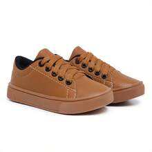 Boys' Comfortable Basic Lightweight School Sneakers - Brown/Sole Brown - View 3