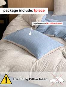 1 chiếc vỏ gối kiểu Ins kẻ sọc dọc, chất liệu jacquard, kiểu dáng hiện đại hai màu xanh kaki, thích hợp cho mọi mùa, mềm mại và thoáng khí, có thể giặt máy, không kèm ruột gối. - Màu Khaki - Xem 4