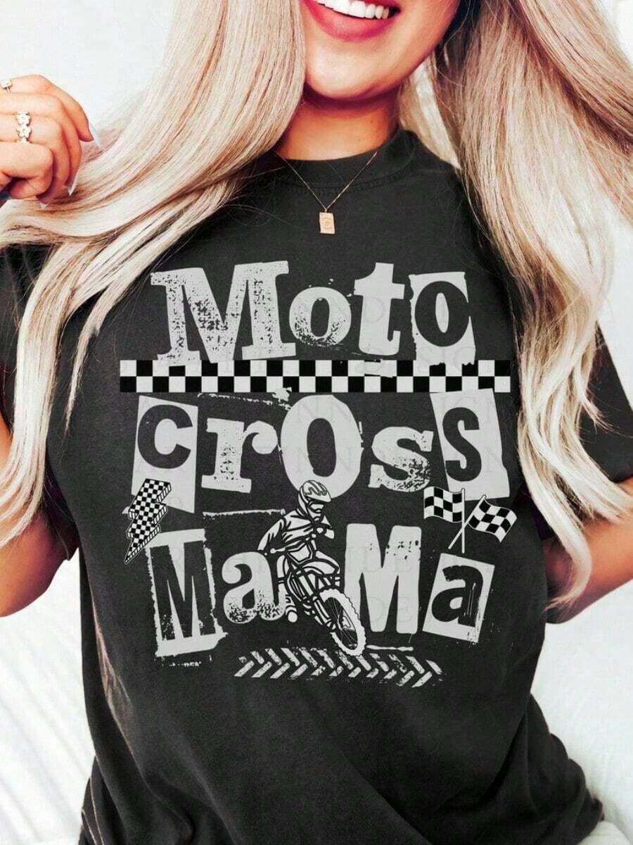 1 Cross-Country T-Shirt For Mom, Cross-Country Mother's T-Shirt, Gift For Mom, Checkered T-Shirt For Mom, Cross-Country T-Shirt, 180g, 100% Cotton, Designs Are Printed. Unisex. - 黑色 - 查看 1