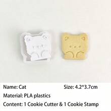 2pcs Cute Animal Cookie Cutter Set, 3D Embossed Dog Bear Rabbit Cat Baking Molds, Suitable For Children's Party Birthday Baby Shower - View 14