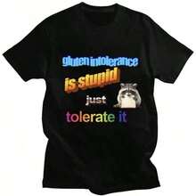 CAMISETA TRANSPIRABLE DE VERANO Refrescante Verano Más Espaguetis Menos Malas Noticias Camiseta de Gato Divertida para Amantes de Gatos Camiseta con Gráficos de Humor Alimentario para Mujer Camiseta Casual Holgada con Estampado - Estilo Urbano Vintage Unisex Camiseta Holgada de Algodón de Manga Corta con Cuello Redondo blusas para mujer, playeras de mujer, blusas casuales para dama - Negro - Ver 7