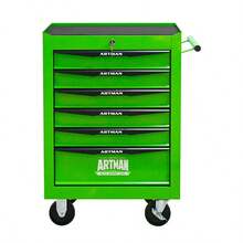 Rolling Metal Tool Chest With 6 Drawers 20" 6-Drawer Tool Chest Cabinet With Ball Bearing Drawer Slides Steel Tool Storage Box Organizer -GREEN - Green + Steel1 - View 9