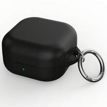 适用于三星 Galaxy Buds 4/4 Pro 的 2 毫米厚硅胶保护套，防震设计，简约纯色，带登山扣 - 彩色 - 查看 12