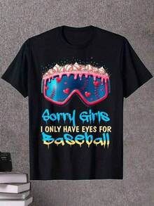 2026 Trendiga vardags-T-shirts för dam och herr, unik tryckt T-shirt med texten "Sorry Girls I Only Have Eyes For Baseball, Ice Cream Drip". Presenter till pojkar, flickor och barn. YYQ 180g. Lämplig för sommar, skola, campus, högskola. Storlek 2Y-10Y, S-XXXL. Toppar för damkläder, herr-T-shirts, barnkläder för pojkar. Damtoppar. Perfekt present till skolavslutningen och Haitisk flaggdag, Världsmiljödagen, Fars dag. Matchande kläder för föräldrar och barn. - Svart - Visa 8