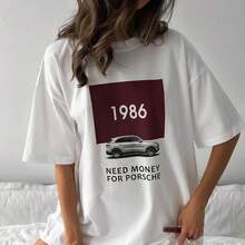 American-Style Casual Summer Top, Modern And Fashionable, Pure Cotton Short-Sleeved T-Shirt, Loose And Versatile, European And American Style. - White Short-sleeved Shirt - View 1