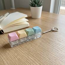 2pcs Random Color Combination Keychain, Keychain Design, Can Be Hung On Car Keys, Bags, Non-Electric, Best Gift For Holidays And Birthdays - Multicolor - View 6