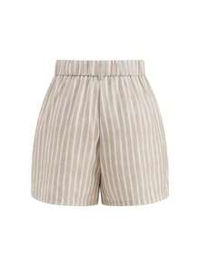Conjunto de 2 piezas para mujer: Chaleco de metal de un solo pecho y shorts para el verano - Multicolor - Ver 7