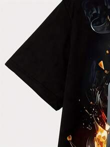 Camiseta Novedosa para Hombre - Negro - Ver 3