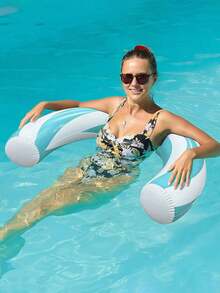 1pc U-Shaped Inflatable Pool Float Chair, Striped Water Lounger Float Ring, Portable PVC Adult Pool Float Seat, Perfect For Summer Beach Parties, Pool Water Entertainment, Pools, Lakes, Beaches, And Backyards. - A - View 7