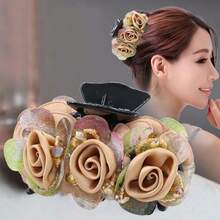1 chiếc kẹp tóc hoa đính đá kiểu Bohemian thanh lịch, thích hợp cho sử dụng hàng ngày và các bữa tiệc. - Nhiều màu - Xem 12