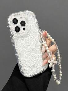 1 Stück romantisches weißes Spitzen-Blumen-Malerei transparentes Anti-Tropf Handyhülle kompatibel mit iPhone 17pro/17Air /17/17promax16/11/16pro/16plus/16promax/16e/15Promax/13/14/12/XS/XR/7G/8P, Galaxy S25/S25PLUS/S25 Ultra/A16/A36/A26/A56/A50/A12/A32/A52/A72/A51/A21S/A13/A14/S24/S24PLUS/S24Ultra,S22/A52/A53/A54/A55S23/, 11/12Pro/12/12X/13Pro/14Pro/15Pro/, 10/9/Note9/12c/Note11pro/Note8Pro - Verschiedenfarbig - Übersicht 2