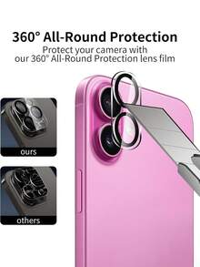 MIGAE Set combinado 2 en 1 - 1 Protector de pantalla de vidrio templado para iPhone 16 Plus Protector de pantalla de privacidad + 1 Protector de lente de cámara, compatible con iPhone 17 Pro Max, 17 Pro Max, 17, 16 Pro Max, 16, 15 Pro Max, 15, 14 Pro Max, 13, 12 y 11. Dureza 9H, protector de pantalla de privacidad y a prueba de roturas de doble capa, fácil instalación, accesorio para teléfono, compatible con fundas de teléfono. - Negro - Ver 6