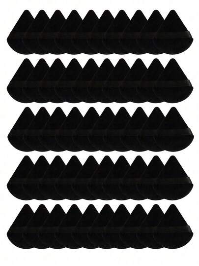 50-Piece Triangular Velvet Powder Puff, Facial Loose Powder Puff, Reusable Powder Puff, Face And Eye Makeup Puff, Soft Foundation Puff, Foundation Dry Powder Makeup Tool, Cosmetics, Cheap, Room Decor, Dressing Table, Travel, Bedroom, Makeup Accessories, Powder Puff, Powder Puff, Makeup Sponge, Cheap, Christmas Gift, Cosmetics, Makeup Tools, Bargain, Gift, Ladies Gift, Christmas Gift