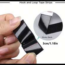 2 cuộn băng dính gai nylon chịu lực cao, keo dính chắc chắn, chống trượt, dùng cho đệm ghế sofa, dải cố định tái sử dụng cho thảm và vải, hai mặt. - 1 cuộn bột nhào có móc + 1 cuộn bột nhào thô - Xem 7