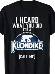 1 Pieza, 100% Algodón, Camiseta con Estampado de Oso Polar, Camiseta Casual de Temporada para Hombre, Camiseta de Cuello Redondo de Algodón de Manga Corta, Camiseta para Deportes al Aire Libre, Regalo de Navidad y Acción de Gracias, Affilante. - Negro - Ver 1