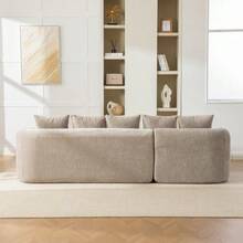 Modular Compression Sofa Made Of Chenille Fabric, Filled With 30D High-Resilience Foam. Easy To Move And With A Non-Slip Base, Ideal For Living Rooms And Other Spaces. GRAY - Gray - View 4