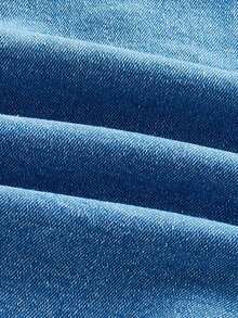 Knot Side Pleated Denim Skirt - Lavado ligero - Ver 3