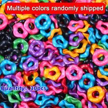 10pcs Acrylic UV Coated Colorful Beads, Hexagon Fidget Toys, Macaron Color Wavy Flower Shape, DIY Jewelry Accessories - Waves - View 44