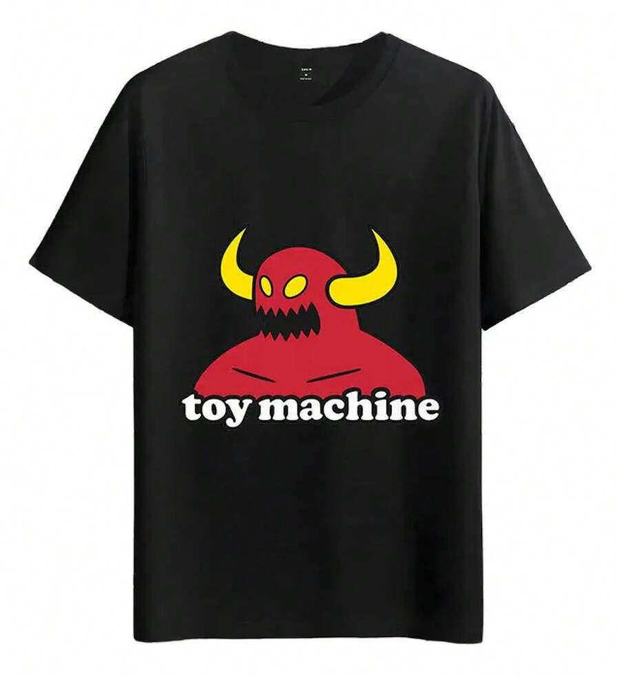 Muscle Freaks Toy Machine Style Red Monster Design T-Shirt - 黑色 - 查看 1