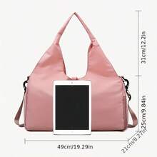 Bolsa de gran capacidad para mujer para gimnasio & viajes con compartimento para zapatos, bolsa deportiva ligera, cierre con cremallera, bolsa para yoga & entrenamiento de fitness, adecuada para gimnasio, correr y uso diario - Multicolor - Ver 7