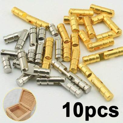 10pcs Cylindrical Hinges, Wooden Box Gift Box Connecting Hinges Support