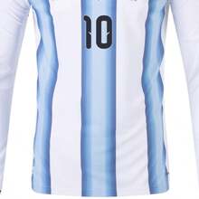 2026 Argentina Long Sleeve Home Jersey #10 MESS I  Football Jersey Breathable Soccer Shirt - 藍白色 - 查看 2