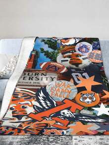 Auburn Merch Tigers Throw Blanket Warm Blankets Breathable Air Conditioner Blanket For Car Classic Outdoor Blankets For Picnic For All Season - Black - View 3