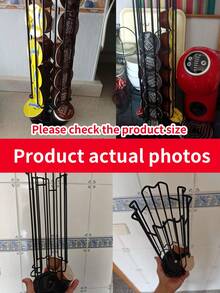 1 Giá trưng bày hạt cà phê xoay, chứa được 24/32 hạt cà phê, hộp đựng viên cà phê, giá trưng bày viên cà phê bằng sắt, giá đỡ hạt cà phê xoay, thích hợp cho gia đình và văn phòng, phù hợp với viên cà phê đường kính 5,28cm, quà tặng cho mẹ, ngày của cha, bạn gái, bạn trai, bạn bè - Nhiều màu - Xem 4