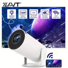 ZZPQVT Hy300pro New Smart Mini Projector, Supports 1080P Portable Projector, 2.4/5G WiFi Smart Projector, 50"-100" Screen, Home Video Projector, 180° Flip, Easier Outdoor Projection, Compatible With TV Stick/Windows/Android/HD/USB - EU C Type Plug(220-240V) - View 14